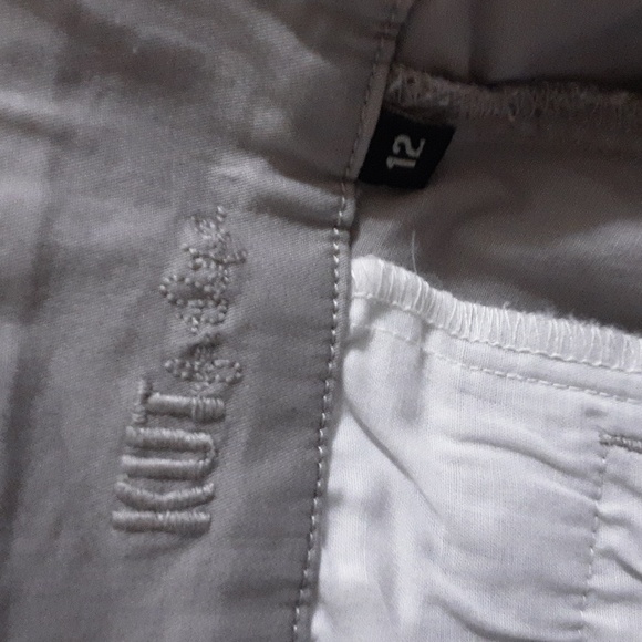 Kut Gray Cropped Pants Trouser 12 Casual Vacation Resort Stretch Beach Retro Y2k - Picture 9 of 13